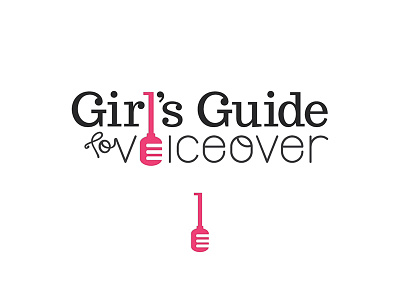 Girls Guide to Voiceover Logo branding design girl icon identity logo microphone voiceover woman