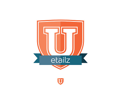 etailz U Logo amazon branding design education icon identity learn logo school shield trade show university