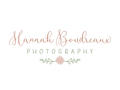 Hannah Boudreaux Photography Logo branding design graphic design lettering logo logo design photography script typography
