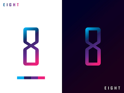 8 ( Eight ) brand design flat icon logo logo design logo mark typography vector