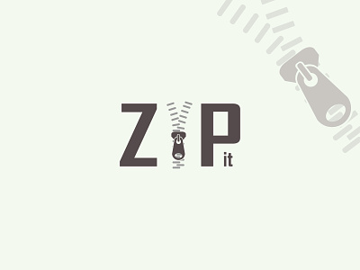 zip it logo! brand branding branding design design flat icon logo logo design logo mark zip logo zipper logo