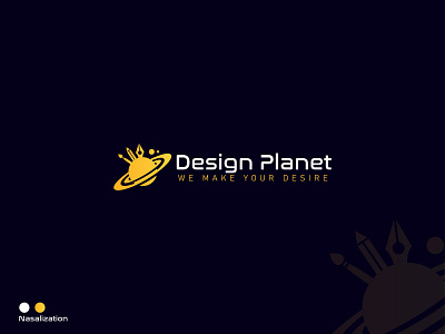 Design Planet brand identity branding branding design custom logo design flat icon logo logo design logo mark planet logo