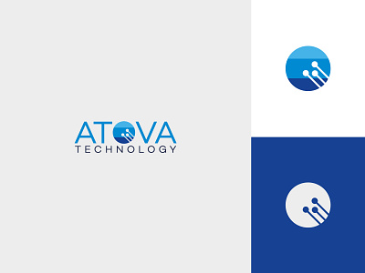 Atova Technology Logo branding design logo logo design logo mark technology logo
