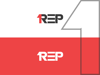 1REP Logo 1rep logo gym logo logo design logo mark
