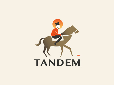 Tandem - logo design branding design horse identity illustration logo logodesign logodesigner sunset tandem typography
