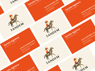 Tandem - logo design branding buisness card design horse identity illustration logo logodesign logodesigner sunset tandem