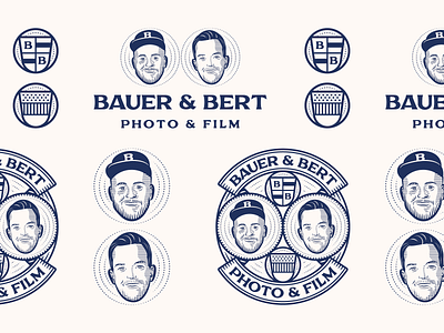 Bauer & Bert badge badge design engraving etching icon illustration illustrator line art logo peter voth design vector