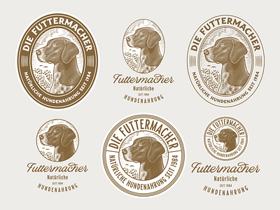 Die Futtermacher badge engraving etching graphic design illustration illustrator line art logo peter voth design vector woodcut