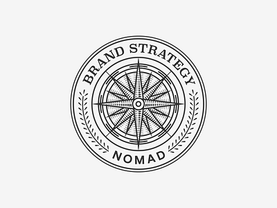 NOMAD Badges badge engraving etching graphic design illustration illustrator line art logo peter voth design vector
