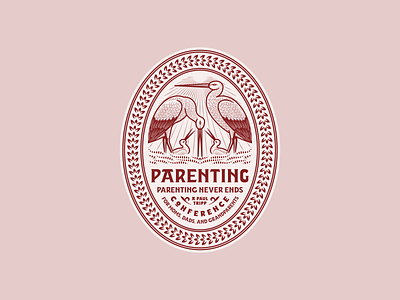 Paul Tripp Conference • Parenting badge branding engraving etching graphic design illustration illustrator line art logo peter voth design