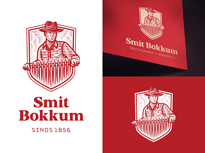 Smit Bokkum badge engraving etching icon illustration illustrator line art logo peter voth design vector