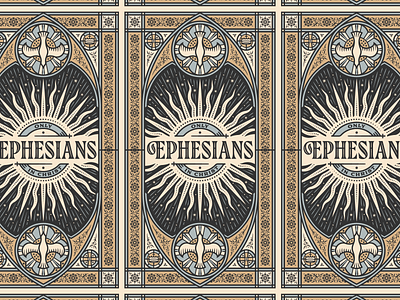 Ephesians beauty bible church engraving etching graphic design illustration illustrator line art logo peter voth design sermon stained glass vector