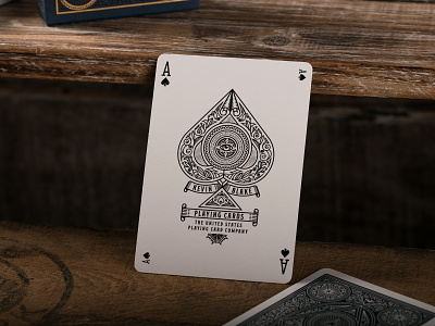 The Illusionist Deck (Ace of Spades) ace of spades badge engraving etching graphic design illustration illustrator line art peter voth design playing card playing cards vector