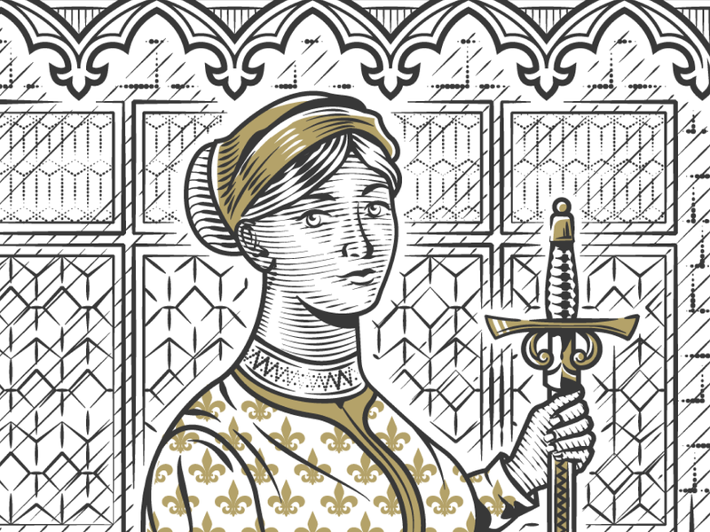Woman Portrait design engraving etching gothic illustration illustrator lineart peter voth design portrait sword vector woodcut