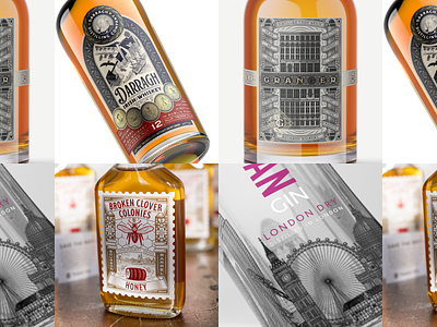 Spirits Packaging – Peter Voth Design badge branding design engraving etching illustration packaging design packaging designer peter voth design spirits packaging vector whiskey whisky