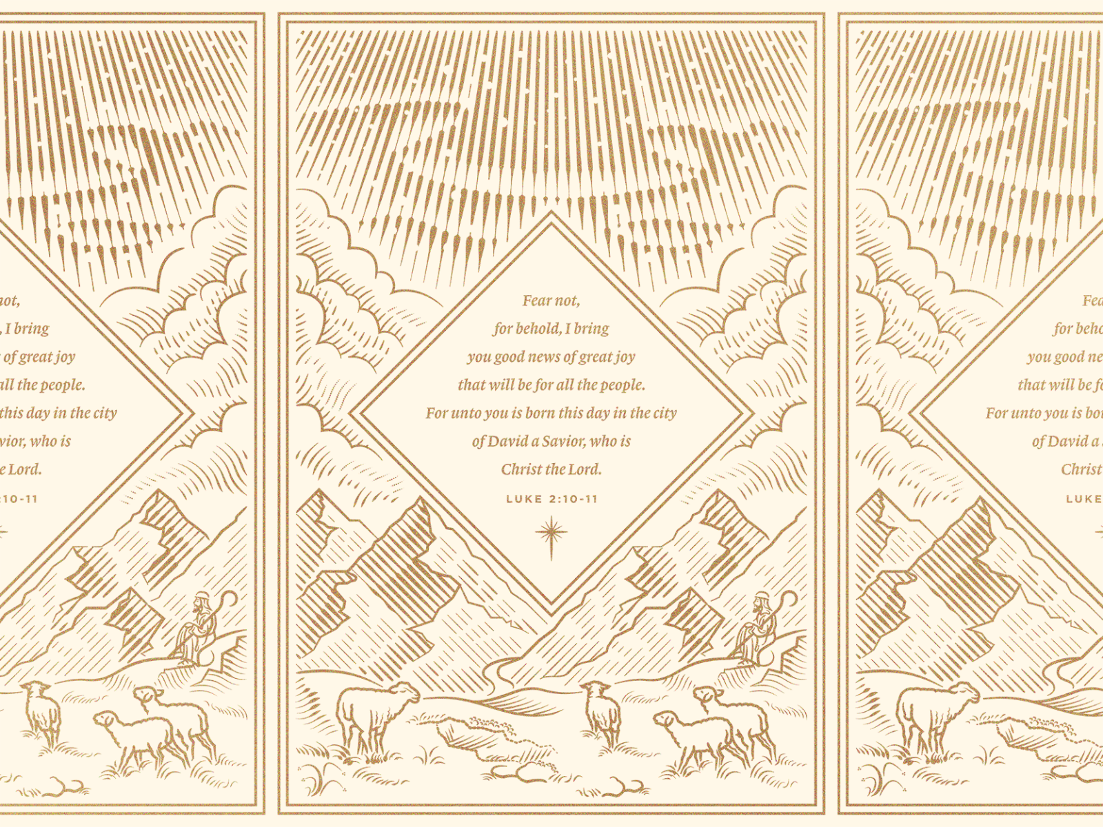 Christmas Card 2021 badge bible christmas design engraving etching gold foil illustration illustrator peter voth design vector