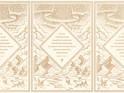 Christmas Card 2021 badge bible christmas design engraving etching gold foil illustration illustrator peter voth design vector
