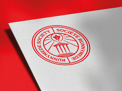 Runnymede Society badge branding design engraving illustration logo logo design peter voth design vector