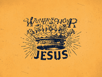 Wunderschöner Jesus (Article Badge) badge brothers crown herschel rays type typography vintage