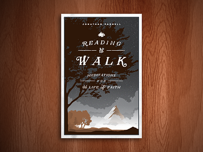 Reading To Walk (Final Bookcover) book bookcover cover illustration landscape type vector