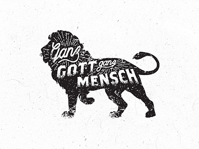 Ganz Gott, ganz Mensch (Article Badge) animal brothers grain hipsteria lion texture type
