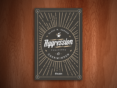 Aggression (Bookcover) badge bookcober halftone vector vintage