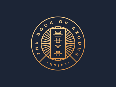 Book of Exodus (2/66) badge bible exodus logo moses peter voth design