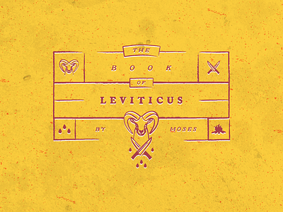 Book of Leviticus (3/66) badge bible branding logo peter voth design texture