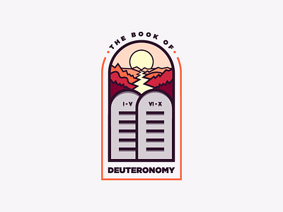 Book of Deuteronomy (5/66) badge bible branding logo peter voth design vector