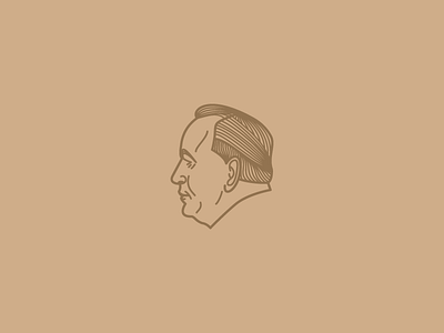 C. S. Lewis face icon illustration line vector