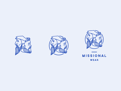 Missional Wear VI badge brand branding face icon logo vector vintage