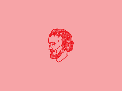 Philip Melanchthon face icon illustration vector wip