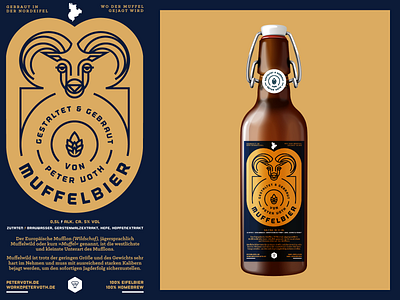 Muffelbier (Label 2) animal beer branding label logo packaging