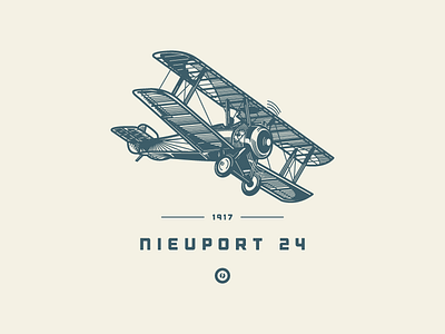 Nieuport 24 illustration logo plane vector