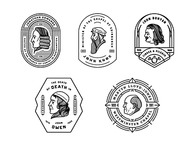 Faces Of The Church (Badges) badge face icon illustrations