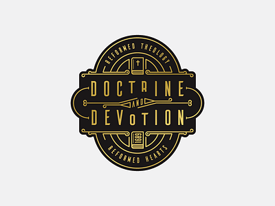 Doctrine & Devotion (Badge) badge branding logo