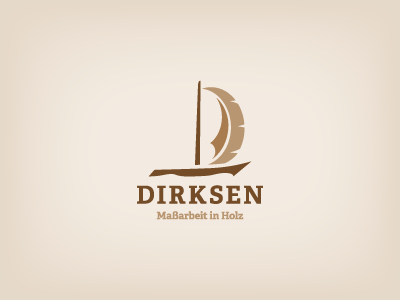 Dirksen Joinery (IX) branding illustrator logo logo design logodesign ship wood