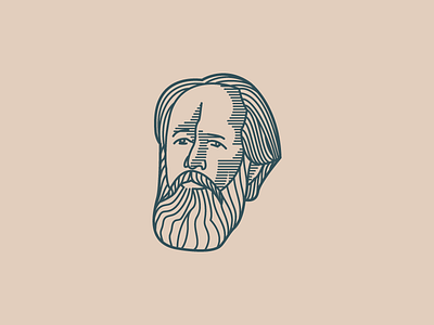 Solschenizyn (Illustration) face icon illustration vector