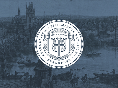 ERB Frankfurt (Final Seal) branding church coat of arms heraldic illustration logo seal