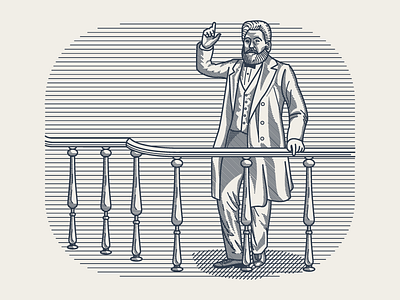 Spurgeon Preaching (Illustration)