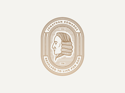 Jonathan Edwards Badge II badge face illustration patch vector