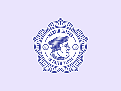 Martin Luther (Badge) badge face illustration vector