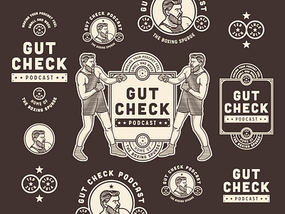 Gut Check (Responsive Branding) badge branding illustration logo