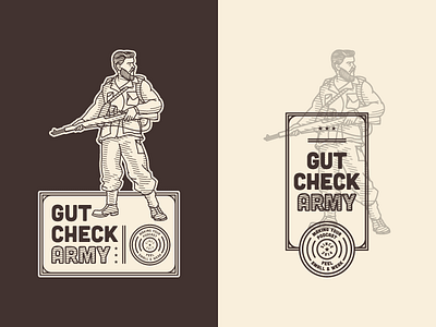 Gut Check Army army badge branding illustration logo