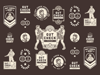 Gut Check (Full Set) badge branding logo responsive branding