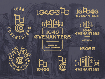 1646 Covenanters (Branding) badge branding logo responsive