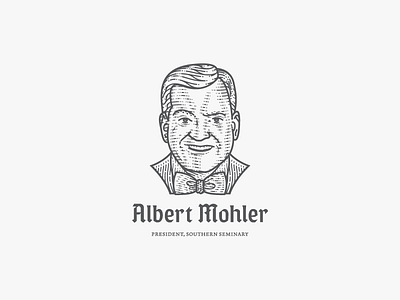 Albert Mohler pt.2 badge engraving etching graphic design illustration logo scratchboard