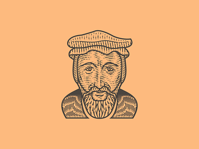 John Calvin (Line Engraving Portrait)