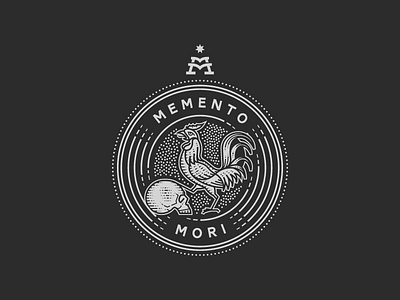 Memento Mori pt. II badge engraving etching illustration illustrator logo peter voth design vector
