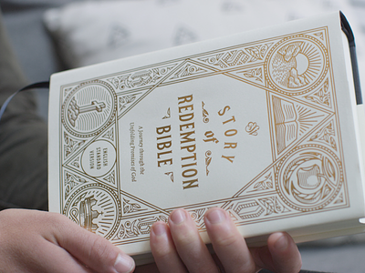ESV Story of Redemption Bible — Pre-Order cover crosshatching engraving etching filigree illustration illustrator line engraving typography vector